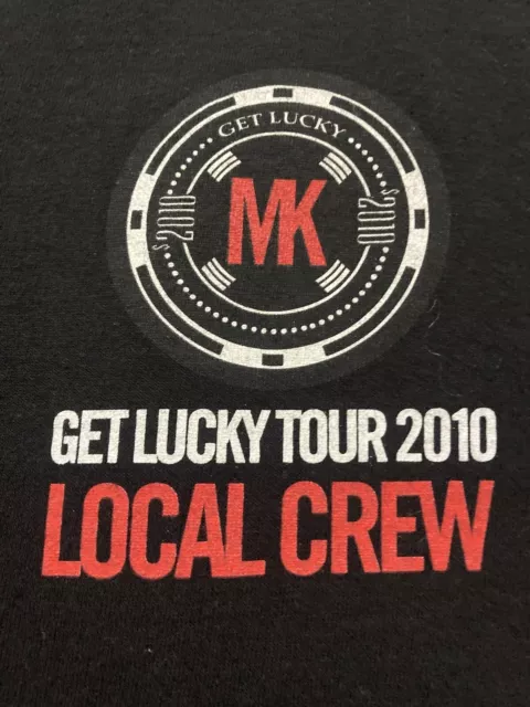 Original Mark Knopfler Get Lucky Local Crew 2010 Tour T Shirt XL - EUC Black