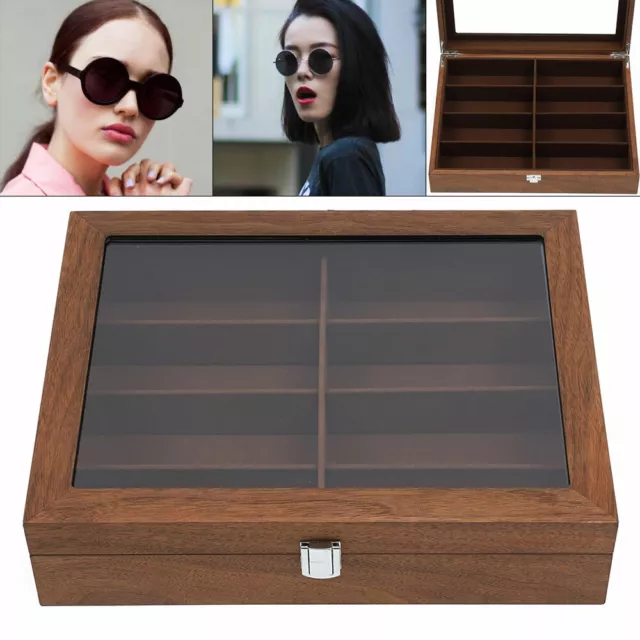 Eyeglass Box Display Sunglasses 8-Bits Storage Case Glasses Organize Case Gift