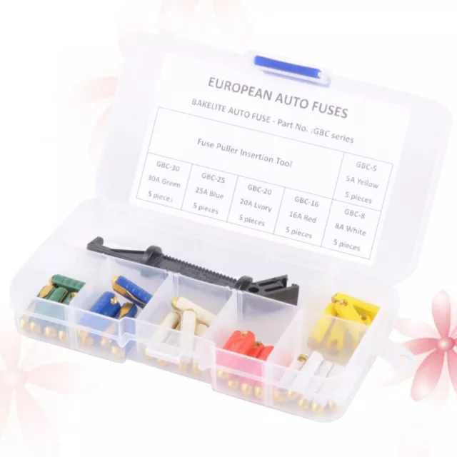 31Pcs 5A-30A Safety Fuse for Automobile Fuse Wire for Vehicle-mounted Fuse Wire