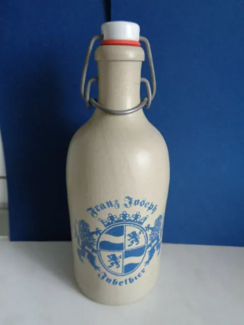 BIERFLASCHE Steingut Steinzeug „Franz Joseph Jubelbier“ M.K.M.v0,5 l