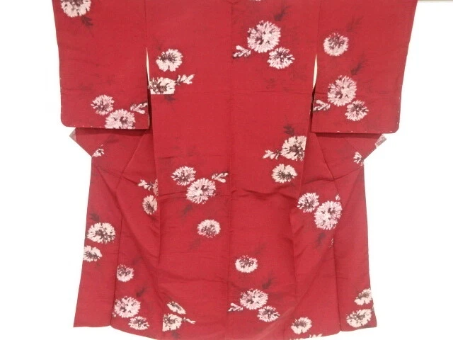 82246# Japanese Kimono / Antique Kimono / Woven Kiku