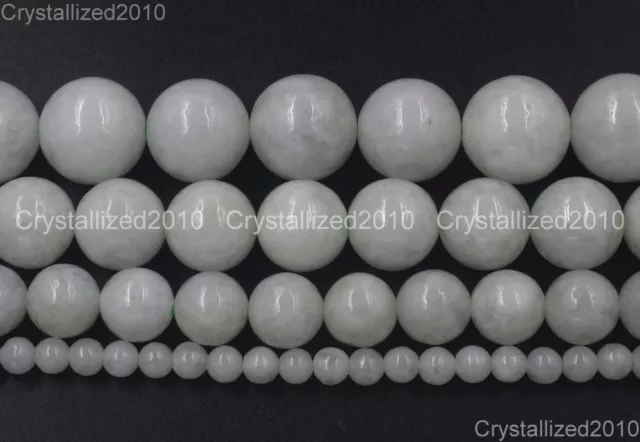 AAA Natural Gemstone Nephrite Round Loose Spacer Beads 4mm 6mm 8mm 10mm 15.5''