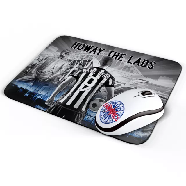 Personalised Newcastle Mouse Mat Retro Football Office Work Pad Mens Gift AF90