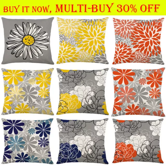 Printed Waterproof Garden Cushion Covers Case Scatter Outdoor Sofa Decor 45x45cm