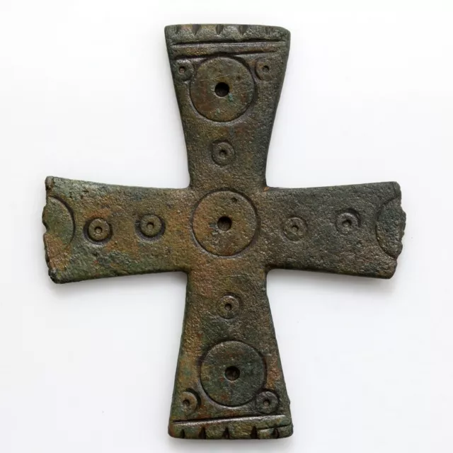 Ancient Byzantine religious Christian cross ornament-ca 500-1000 AD-Massive