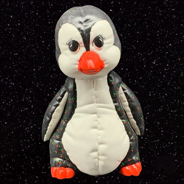 Vintage 1985 Kimpel Mold Corporation Hand Painted Penguin Figure 6.75”T 4”W