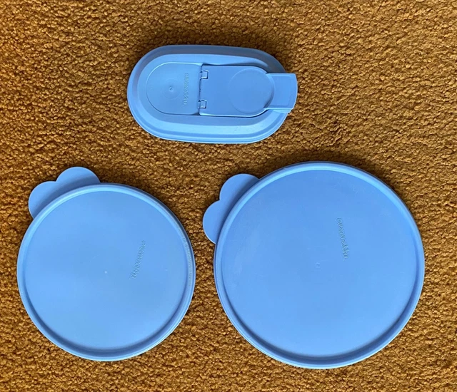 TUPPERWARE CORNFLOWER BLUE Replacement Lids 2516A3 2517A3, Pitcher