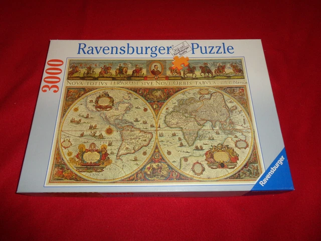 PUZZLE 3000 PIECES / Carte Du Monde 1665 / Ravensburger Quality 120 X ...