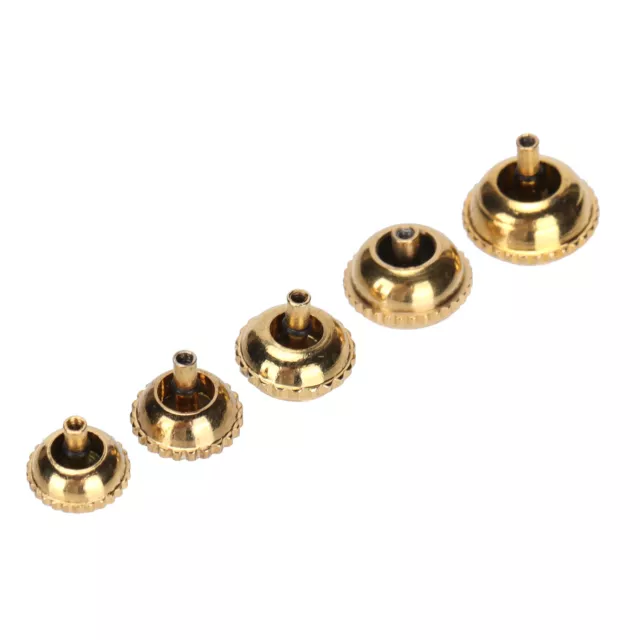 5pcs Tragbare Uhr Krone Gold Stahl Armbanduhr Reparatur Zubehör Für Uhrmach