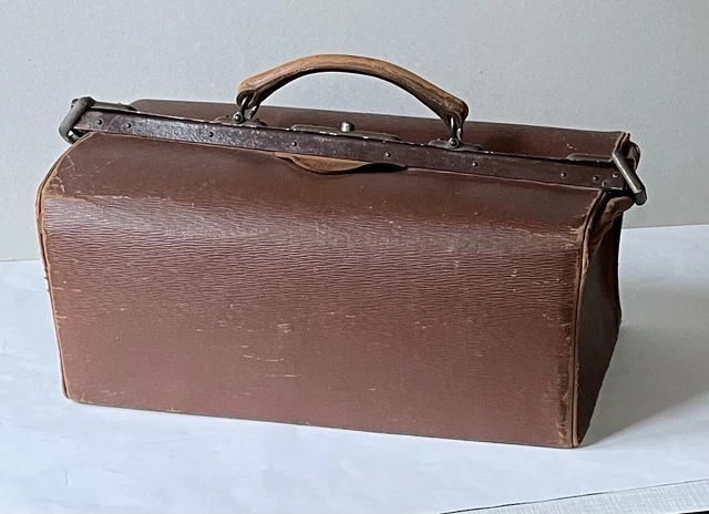 Antike Arzttasche Doktortasche Leder Arztkoffer Alt Original