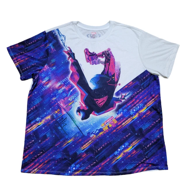 Marvel Spider-Man Short Sleeve Graphic T-Shirt Multicolor Japanese Men Size 2XL
