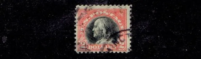 1918-2  U.S. Reg Issue $2.00 Org Red & Black FRANKLIN  Sc#523 Used  See Note **