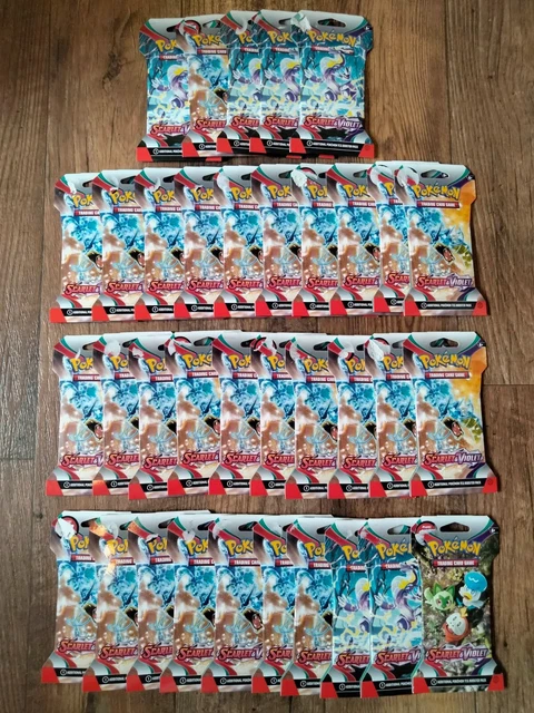 (35) x Pokemon TCG Scarlet and Violet Sleeved Blister Pack Lot (35) x Pokemon TCG Scarlet and Violet Sleeved Blister Pack Lot