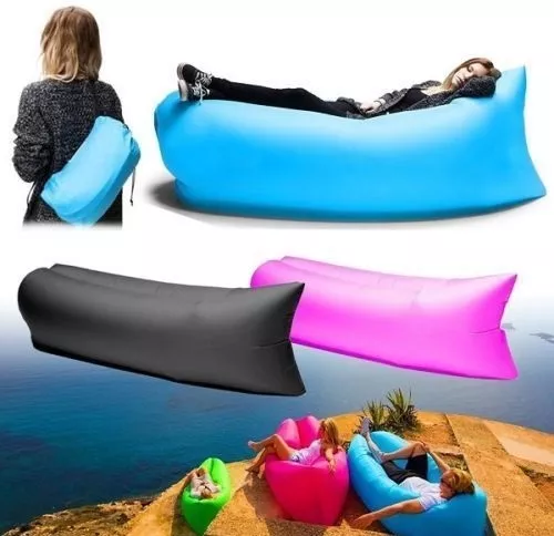 Materassino Gonfiabile Air Sofa Sacco Lettino Divano Spiaggia Mare Montagna