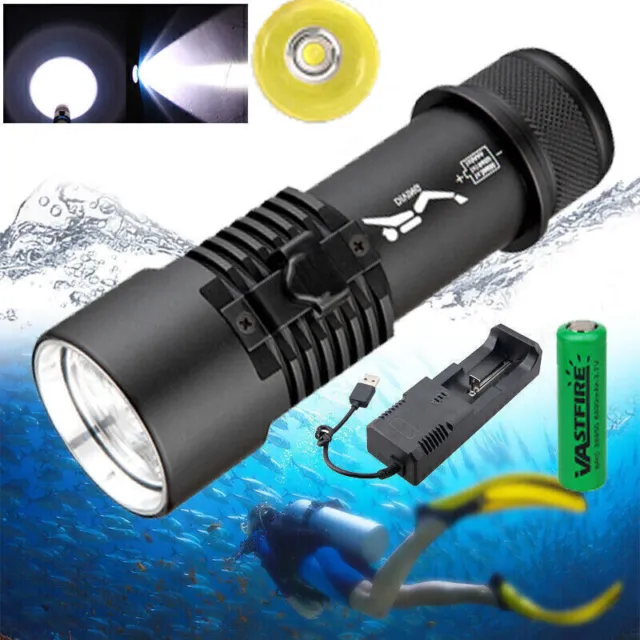 Profi Wasserdicht 10000LM XHP70 LED Tauchen Taschenlampe Licht Unterwasser 100M