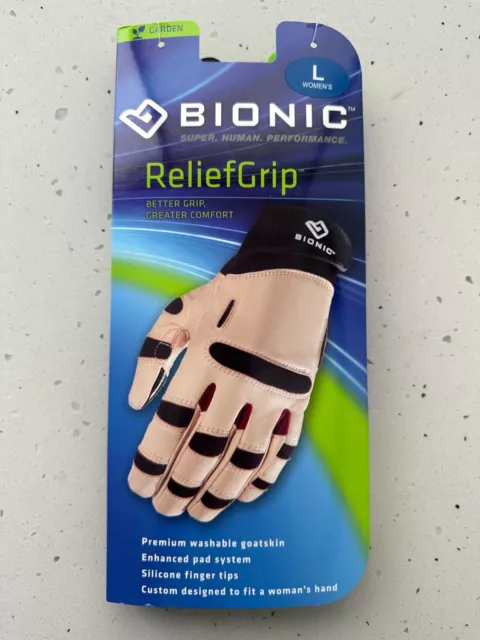 Bionic Women's Relief Grip Gardening Gloves, Sml / Med / Lg, GM2, Brand New