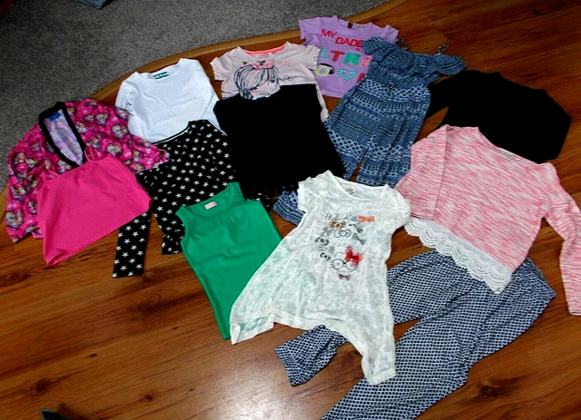 Girl's Clothes Bundle (5 /7 years) Tops, Playsuit, Cardigan, Joggers