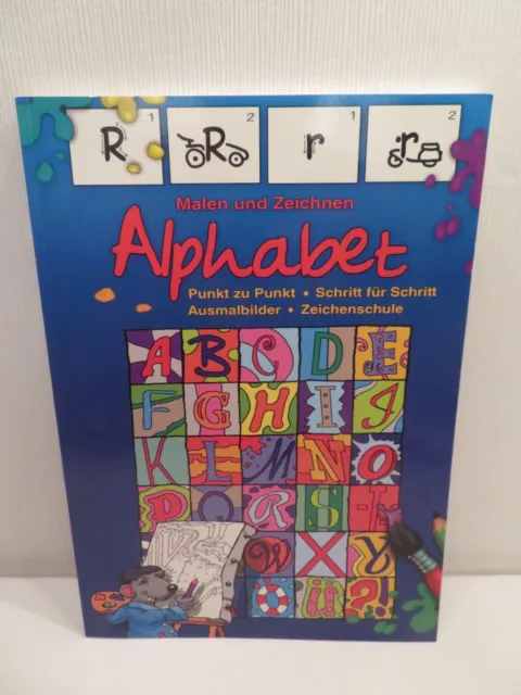 Buch Kinder Malen und Zeichnen von Punkt zu Punkt Alphabet NEU Zeichenschule NEU