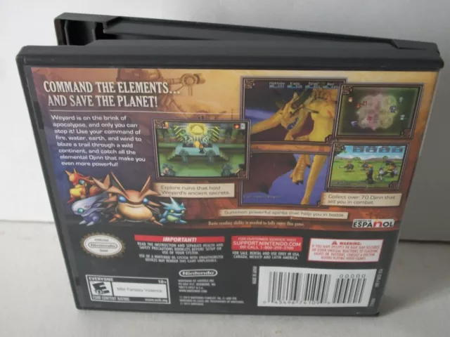 Golden Sun Dark Dawn Nintendo DS Good Label Game & Case Authentic Cartridge RPG 3