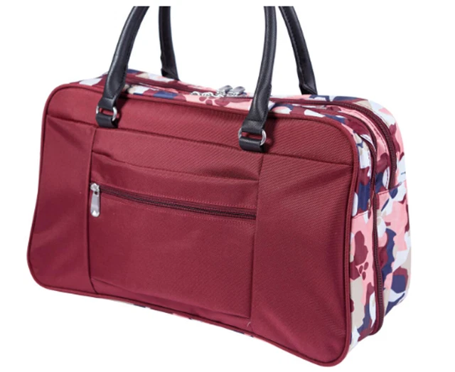 Samantha Brown Carry-All Travel Bag Luggage Organized BLACK Leopard Carry On 7