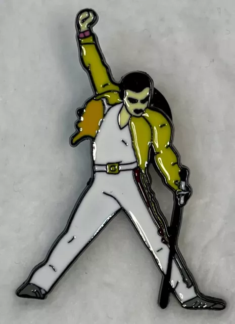 New Freddie Mercury Lead Singer Of Queen Iconic Pose Yellow Jacket Enamel Pin