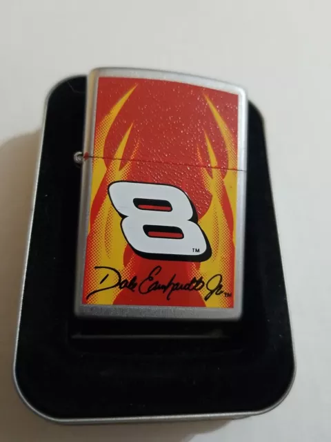 Dale Earnhardt Jr. #8 Zippo Cigarette Lighter 2003 Flames Red Orange Budweiser