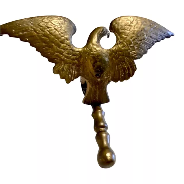 Vintage Classic Cast Brass Eagle w/ Shield Door Knocker, Patriotic Door Knocker