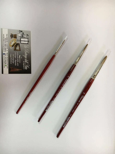 Pennelli Tintoretto Per Ceramica In Pelo Di Bue Chiaro - Serie 165 -