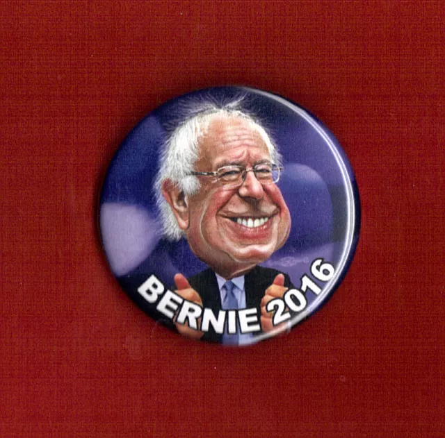 2016 Bernie Sanders 1-3/4" Mini / "Cartoon" Presidential Campaign Button(Pin12s)