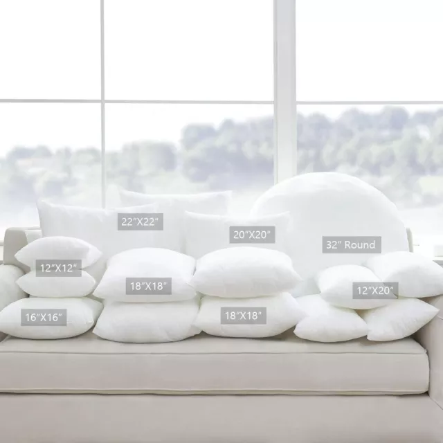 Brand New -- 2Pcs Longhui Bedding Pillow Inserts / Cushion Throw Pillow Covers