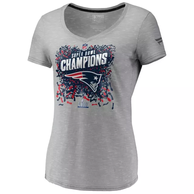 Nuovo England Patriots T-Shirt Donna NFL Champions Top - Nuovo