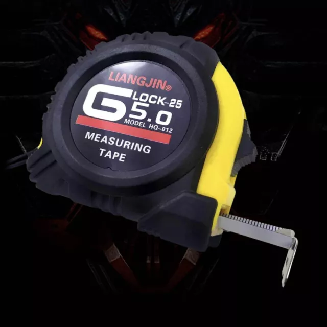 3/5/10m Measuring Tape Measure Steel Ruler Rule Lock Rubber Grip Metric and Inch 2