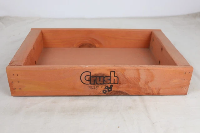 Crush Orange Soda Pop Branded Wooden Box From Advertising Shelf Piece 18" x 12"