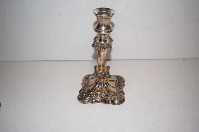 Wilcox Silver Co Quadruple Silver Plated Candlestick - 8" (Rtg10)