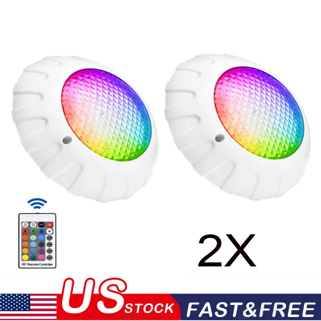2PCS Swimming Pool Lights 12V 38W RGB LED Underwater Light IP68 Spa Lights