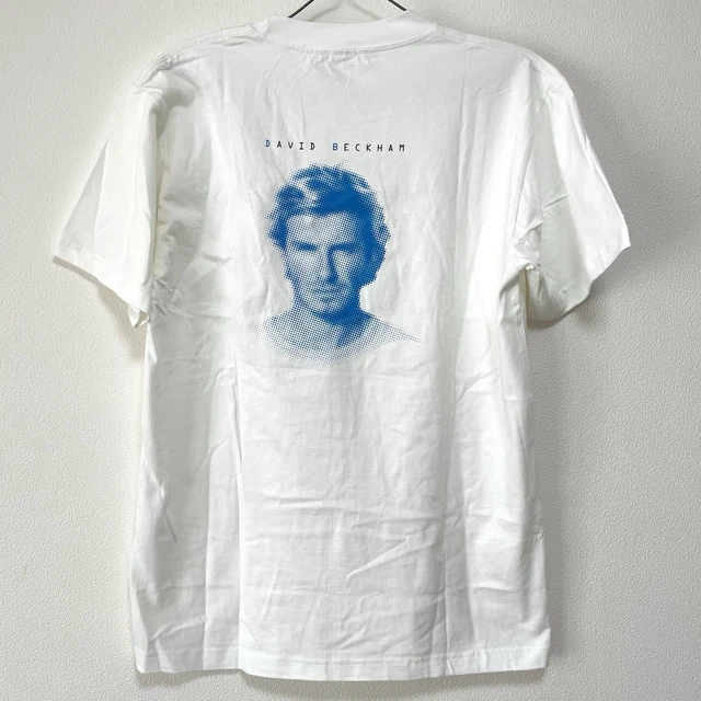 VINTAGE DAVID BECKHAM Promo T-shirt Men's L White Beauty Football