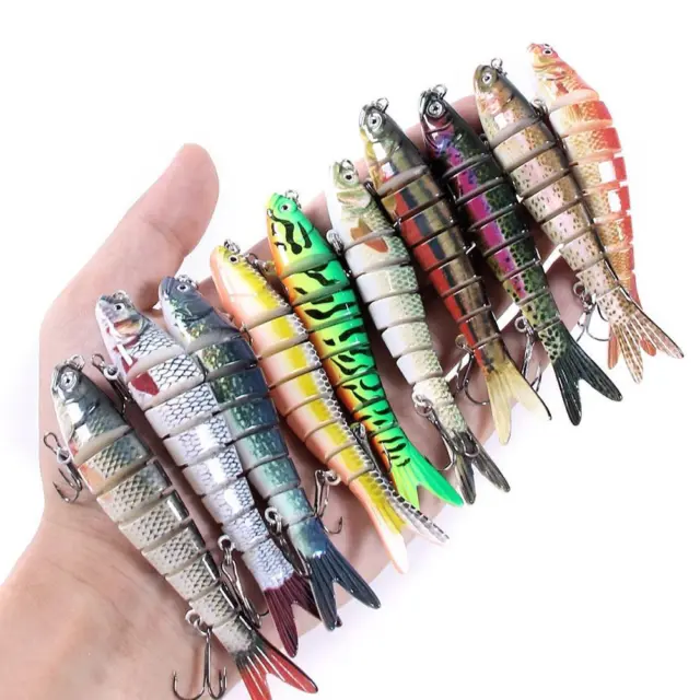 Multi Jointed Fishing Lure Swimbait Sinking Wobblers Hard Bait Crankbaits~