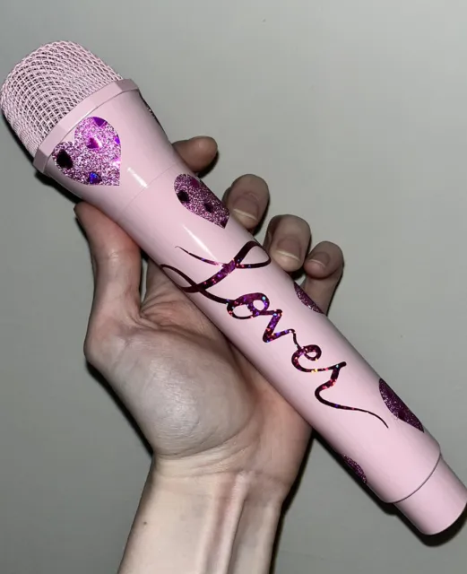 Lover Baby Pink + Hearts Prop Microphone - Taylor Swift Costume Accessory Eras