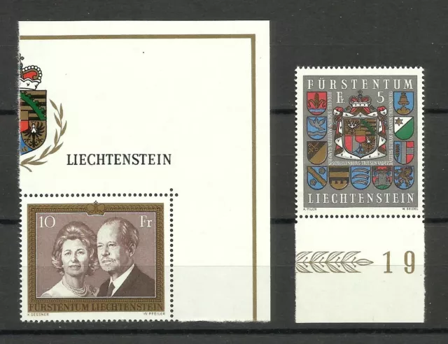 Liechtenstein, 1973, 1974, Mi. 590, 614, MNH**