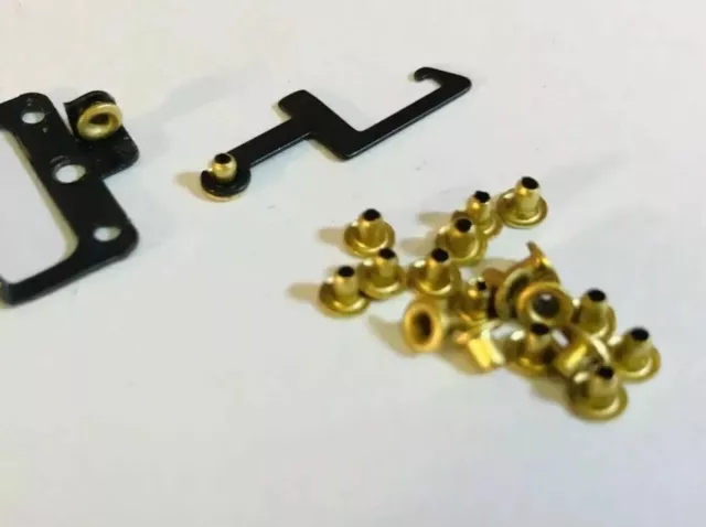 Hornby TriAng 00 X20  Coupling hook Size M2*2.5 Brass Rivets New