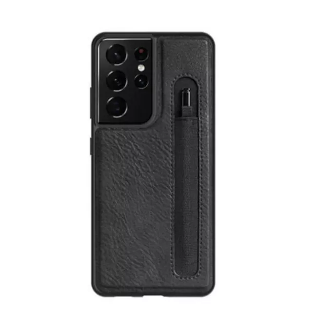 Étui pour Samsung S21 Ultra Housse en cuir avec fente pour stylet S-Pen