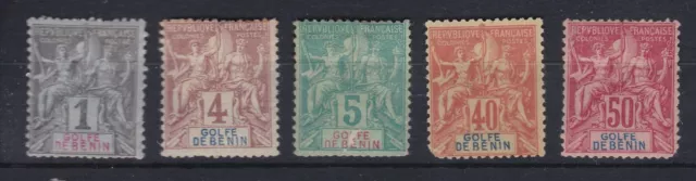 Colonies françaises Benin lot de 5 timbres nf - voir descriptif -