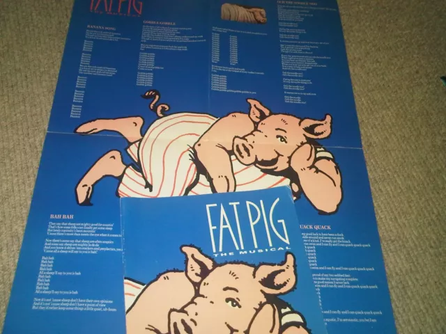 Fat Pig the Musical Theatre Programme Haymarket Theatre Leicester + Poster 1987