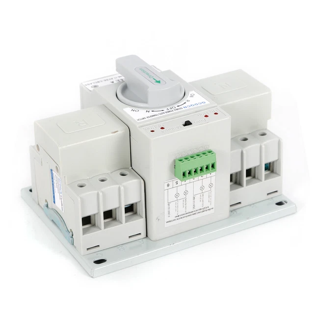 Commutateur De Transfert Automatique 4P 100A - ATS Double Alimentation Povxlum Pour Coupure Et Continuité Électrique