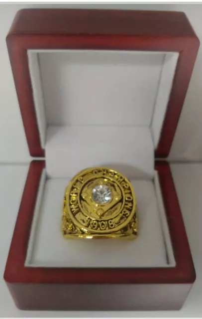 Chicago Cubs - 1908 World Series Ring With Wooden Display Box