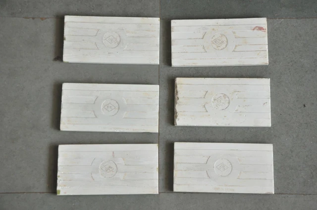 6 Pc Vintage Small Flower Art D.K Mark Fine Ceramic Tiles,Japan 6