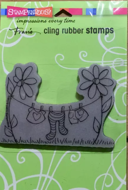 Stampendous Cling Clothesline stamp CRP279