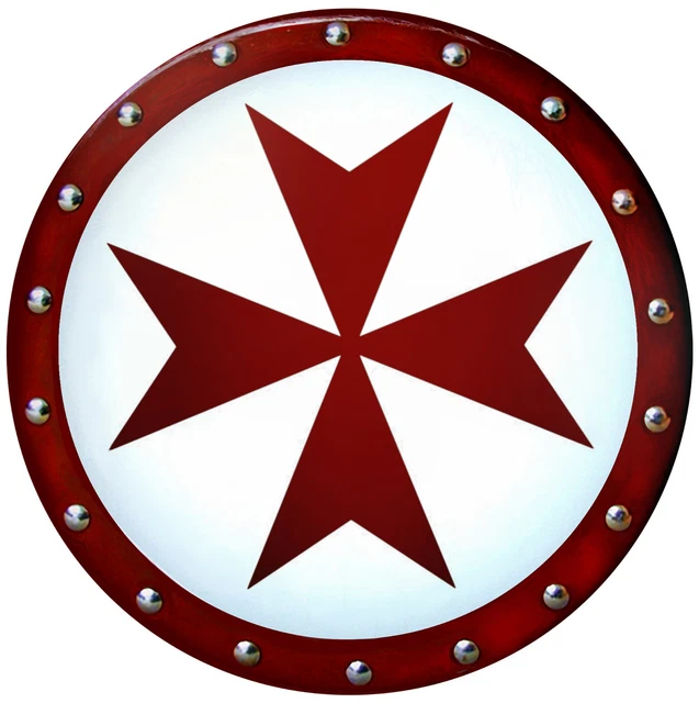 TEMPLAR CROSS SHIELD --- sca/larp/medieval/armor/maltese/knight/crusades