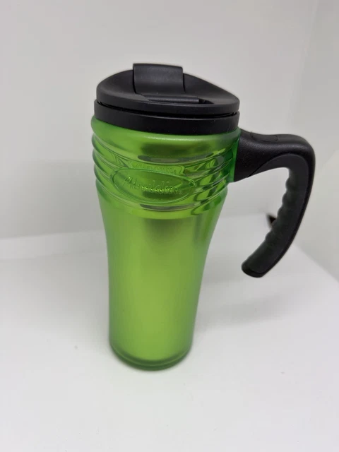 ALADDIN INSULATED TRAVEL Coffee Mug 16 oz Green GUC Flip Tab 8.66 -  PicClick UK