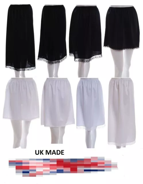 Waist Slip Half Slips Ladies Black Ivory White Underskirt Petticoat 16 -  36